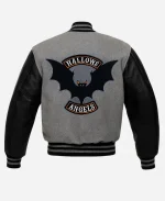Halloween Party Spooky Grey Bomber Varsity Jacket