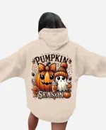 Halloween Pumpkin Season Beige Hoodie