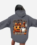Halloween Pumpkin Season Grey Hoodie