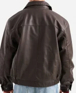Hollister Harrington Brown Vegan Leather jacket