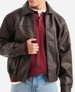 Hollister Harrington Vegan Leather Jacket