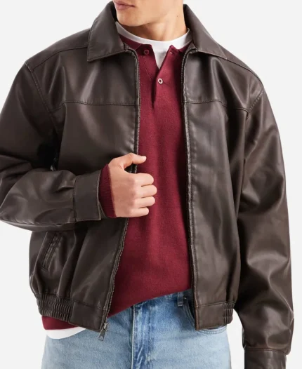 Hollister Harrington Vegan Leather Jacket