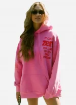 It Costs Zero Dollars To Be A Nice Person Hoodie In Pink