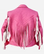 Jason Momoa Garett Garrison A Minecraft Pink Leather Jacket