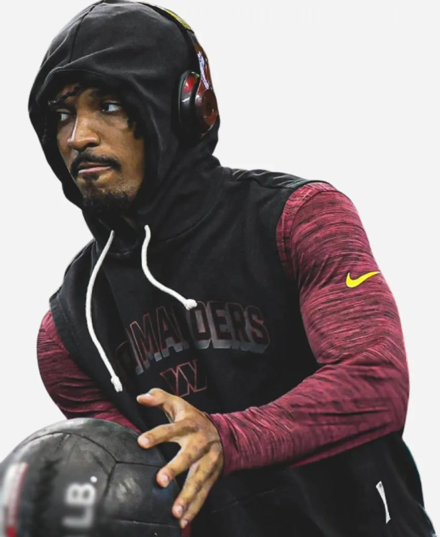 Jayden Daniels Commanders Sleeveless Hoodie Jayden Daniels Commanders Sleeveless Hoodie