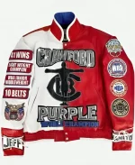  Jeff Hamilton Terence Allan Omaha Crawford Red & White Leather Jacket