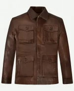 Jensen Ackles Supernatural Season 7 Tv Series Dean Winchester Brown Leather Jacket