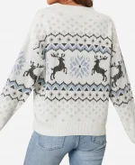 Jess Brown Santa Tell Me Darcy Jacquard Knitted White Sweatshirt