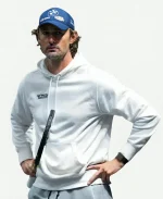 Juan Carlos Ferrero Rolex Paris Masters 2025 Minimal Tennis Club Chest Logo White Hoodie