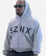 Kanye West SZN X STYLING Full Double Zip Grey Hoodie