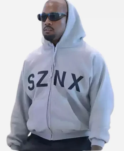 Kanye West SZN X STYLING Full Double Zip Grey Hoodie