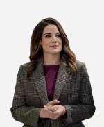 Kimberley Scot Sustad The Santa Class Movie 2024 Kate Checked Plaid Blazer Coat