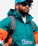 Kith Dolphins Quarter Zip Anorak Jacket With Hood