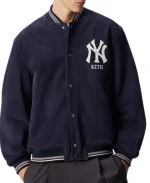 Kith x for the New York Yankees Suede Porter Blue Bomber Jacket
