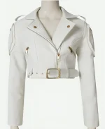Lady Devil May Cry 5 White Leather Jacket