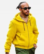 Lewis Hamilton 2025 U.S. F1 Grand Prix Yellow Hoodie