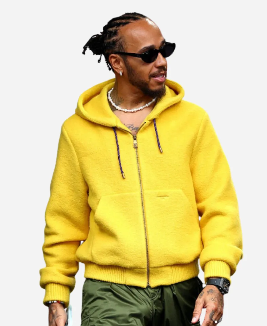 Lewis Hamilton U.S. F1 Grand Prix Yellow Hoodie Lewis Hamilton U.S. F1 Grand Prix Yellow Hoodie