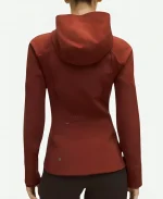 Lululemon Cross Chill Performance Brown Hooded Jacket