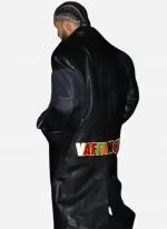 Luxury Real Leather Drake Vaffanculo Black Coat