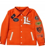 Lyrical Lemonade Orange Chicago Bears Varsity Jacket
