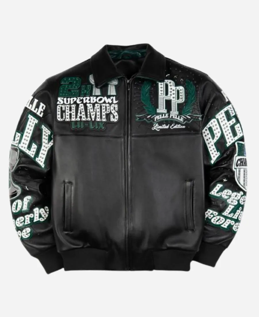 Meek Mill Pelle Pelle Eagles Black Jacket Meek Mill Pelle Pelle Eagles Black Jacket