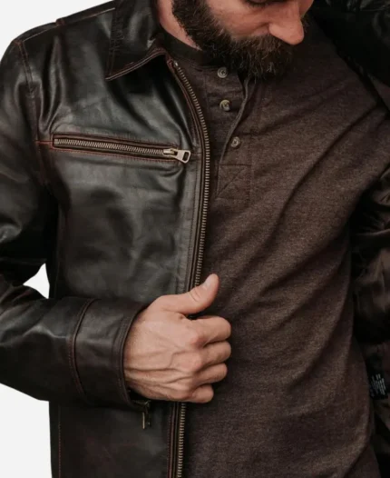 Men's Buffalo Jackson Legacy Brown Leather Jacket