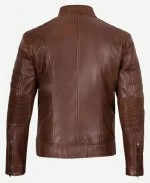 Men’s Café Moto Racer Brown Leather Jacket