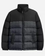 Men's Coach Signature Down Charcoal Grey Full Zip Jacket