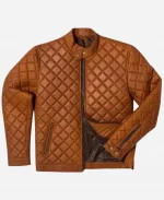 Men’s Decant Slim Fit Quilted Biker leather Jacket