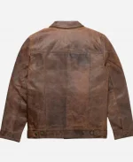 Men's Driggs Brown Leather Jacket - For Sale