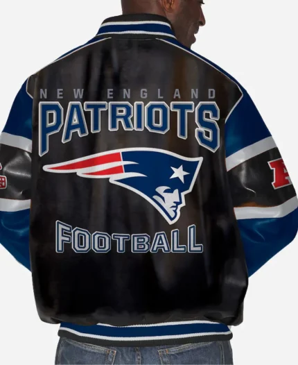 Men's G-III New England Patriots NFL full-zip Black Leather Jacket