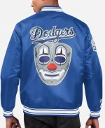 Men's Los Angeles Dodgers x Mister Cartoon x G-III Royal Full-Snap Satin Blue Jacket