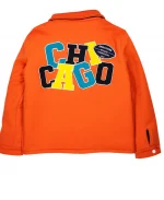 Men's Lyrical Lemonade Chicago Bears Full-Snap Orange Varsity Jacket