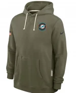 Men's Nike Miami Dolphins 2025 Salute to Service Sideline Standard Issue Dri-FIT Hoodie