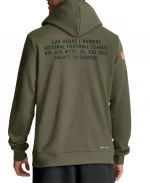  Men’s Nike NFL Las Vegas Raiders 2025 Salute to Service Sideline Standard Issue Dri-FIT Olive Green Hoodie