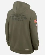 Men’s Nike NFL Pittsburgh Steelers 2025 Salute to Service Sideline Standard Issue Dri-FIT Olive Green Hoodie