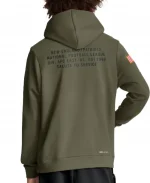 Men's Nike New England Patriots 2025 Salute to Service Sideline Standard Issue Dri-FIT Olive Green Pullover Hoodie