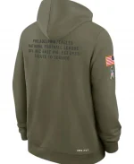 Men's Nike Philadelphia Eagles 2025  Salute to Service Sideline Standard Issue Dri-FIT Olive Green Hoodie