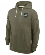 Men's Nike Philadelphia Eagles 2025  Salute to Service Sideline Standard Issue Dri-FIT Olive Hoodie