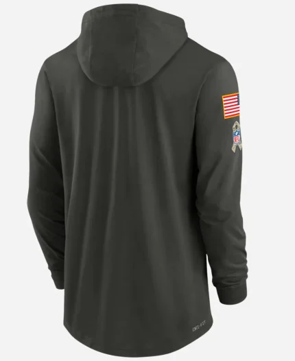 Men's Nike x San Francisco 49ers 2025 Salute to Service Sideline Long-Sleeve Hoodie