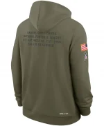 Men's Olive Nike Kansas City Chiefs 2025 Salute to Service Sideline Standard Issue Dri-FIT Hoodie