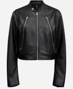 Michael Bublé The Voice Season 28 Black Racer Leather Jacket