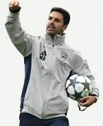 Mikel Arteta Arsenal F.C. Training Session 2025 White Jacket
