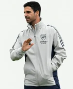 Mikel Arteta Arsenal FC Training Session 2025 White Jacket