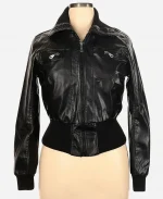 Miley Cyrus X Max Azria Black Leather Jacket