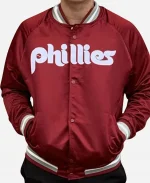 Mitchell & Ness Philadelphia Phillies Satin Raglan Jacket