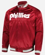 Mitchell & Ness Philadelphia Phillies Satin Raglan Jacket Red