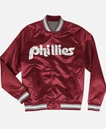 Mitchell & Ness Philadelphia Phillies Satin Raglan Red Jacket