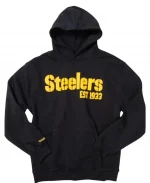 Mitchell & Ness x Pittsburgh Steeler Ireland Black Pullover Hoodie