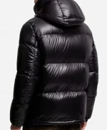 Montbeliard Hooded Short Down Jacket Black